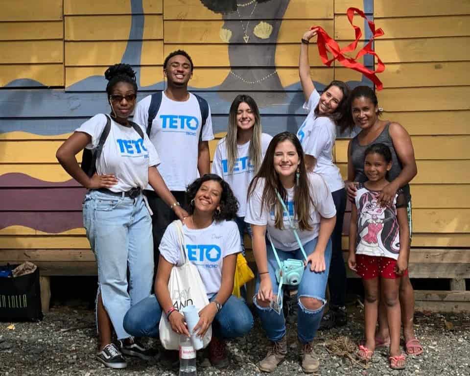 Dodô participou de ações da TETO na comunidade Luiz Rubino.