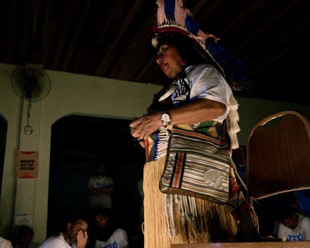 Momento especial do ENV teve fala da Cacica Acuab, da aldeia Charrua Polidoro.
